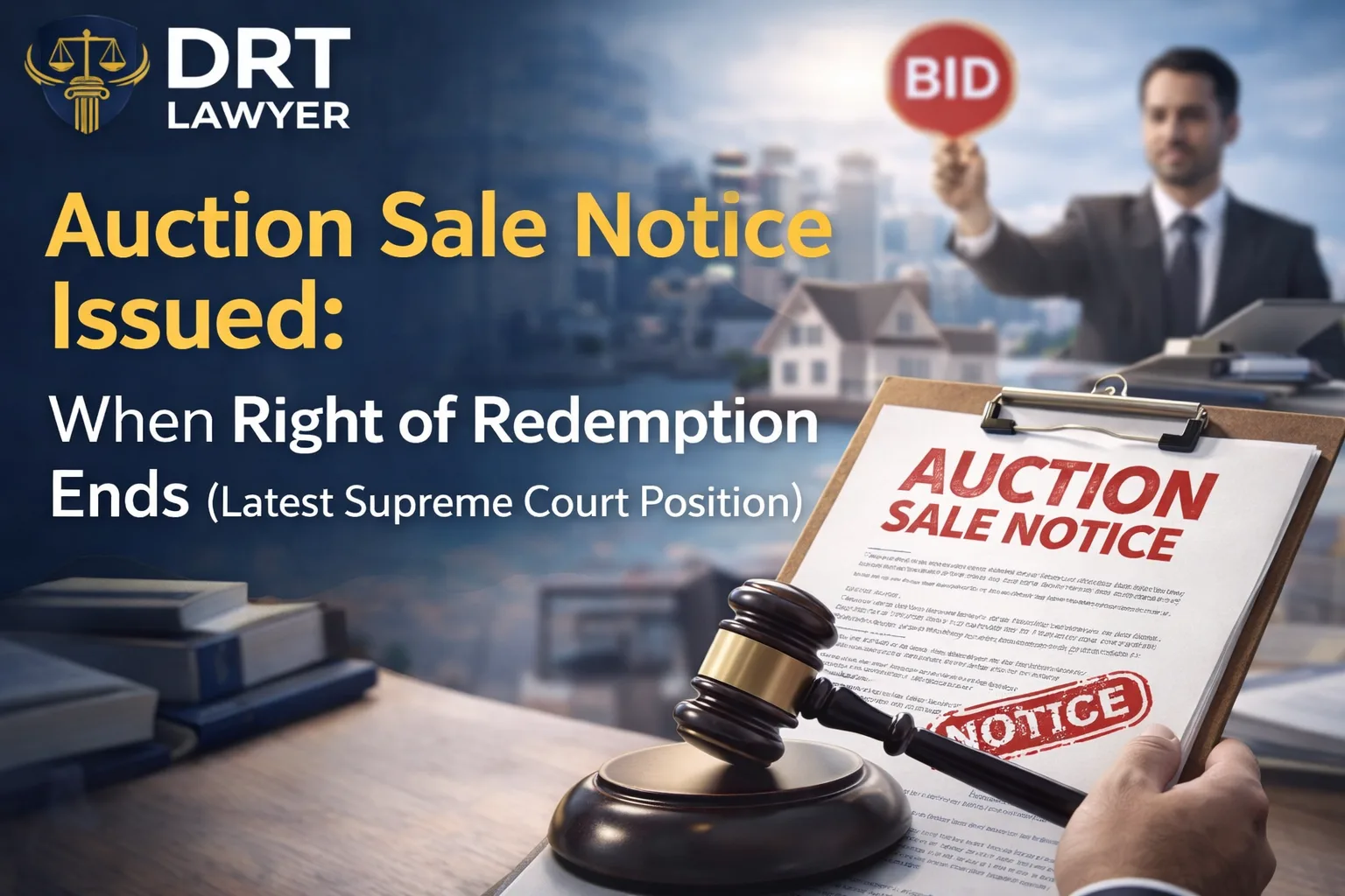 Auction Sale Notice Issued: When Right of Redemption Ends (Latest Supreme Court Position)