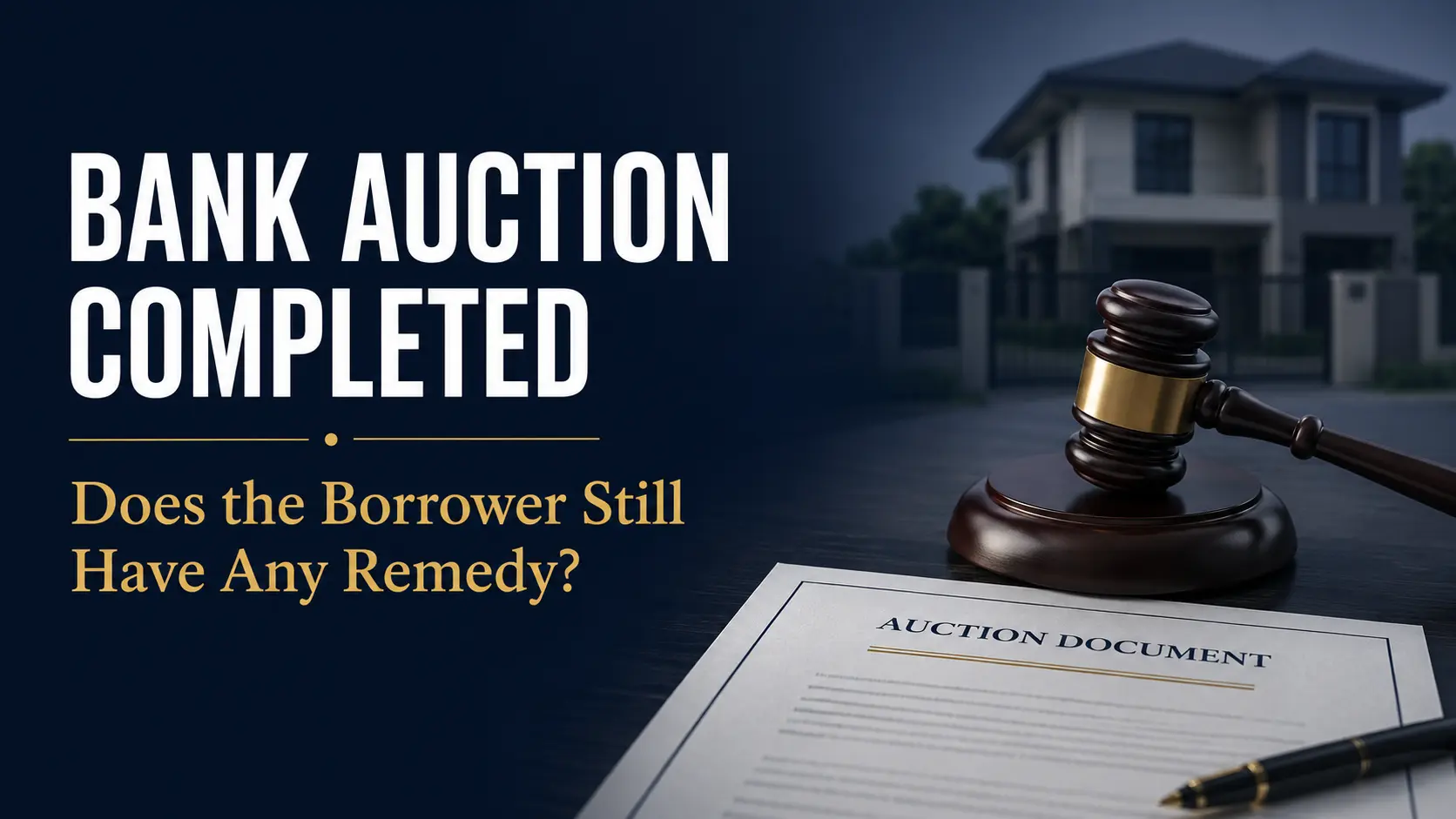 Bank Auction Completed: Does the Borrower Still Have Any Remedy?