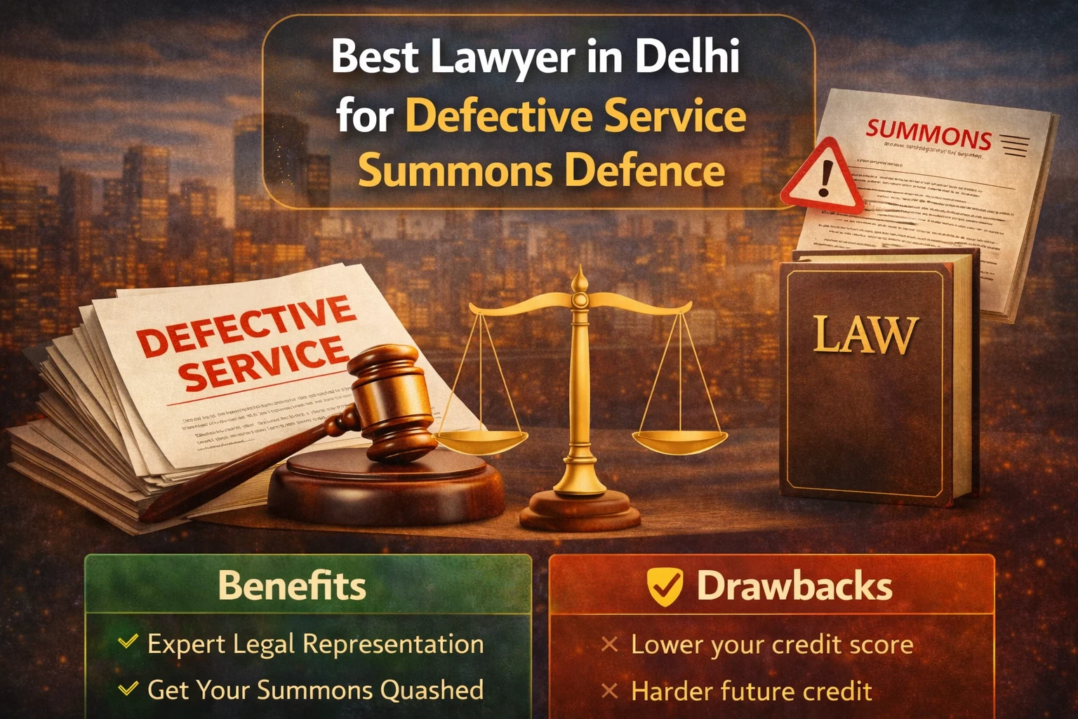 Best Lawyer in Delhi for Defective Service Summons Defence