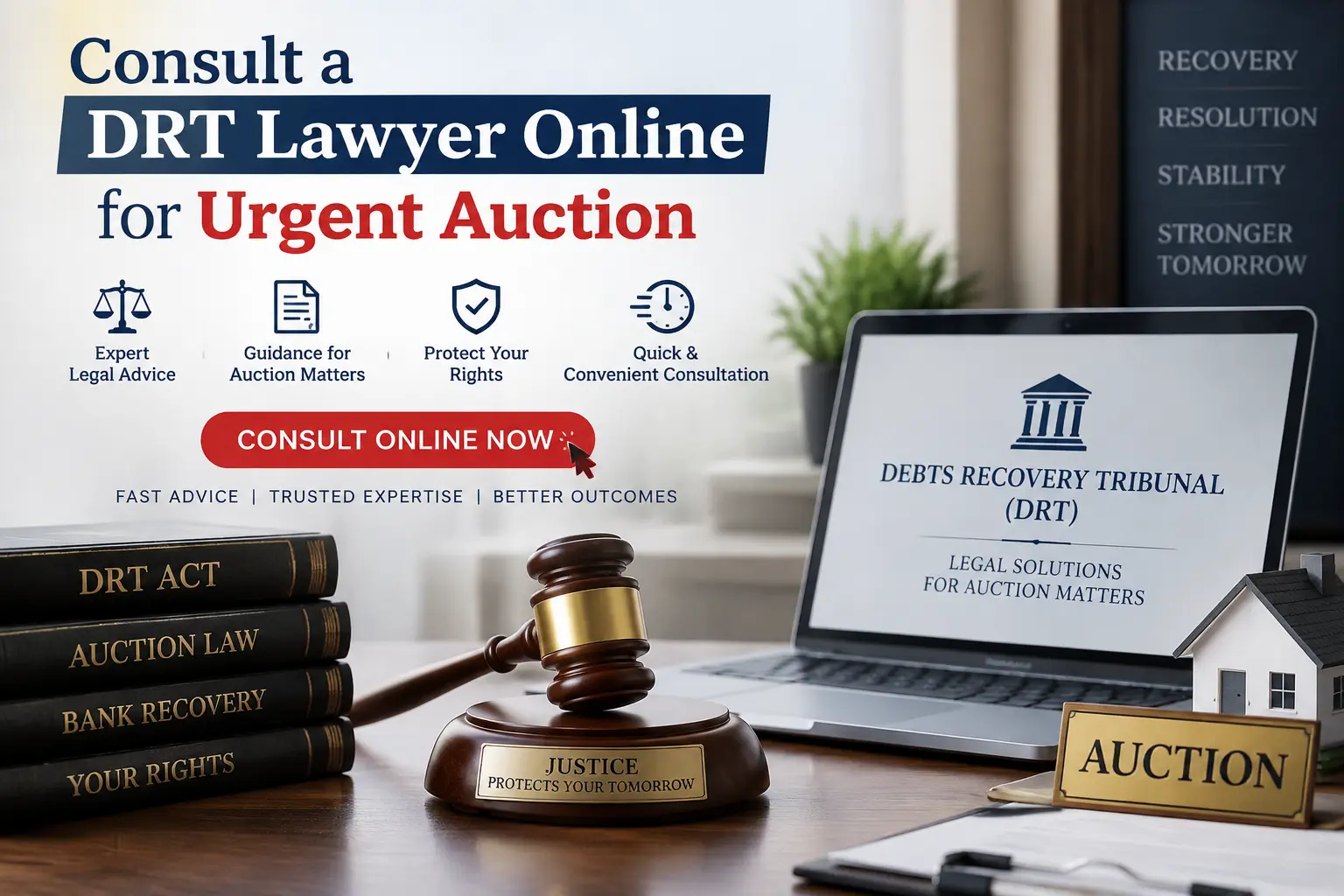 Can You Consult a DRT Lawyer Online for an Urgent Auction?