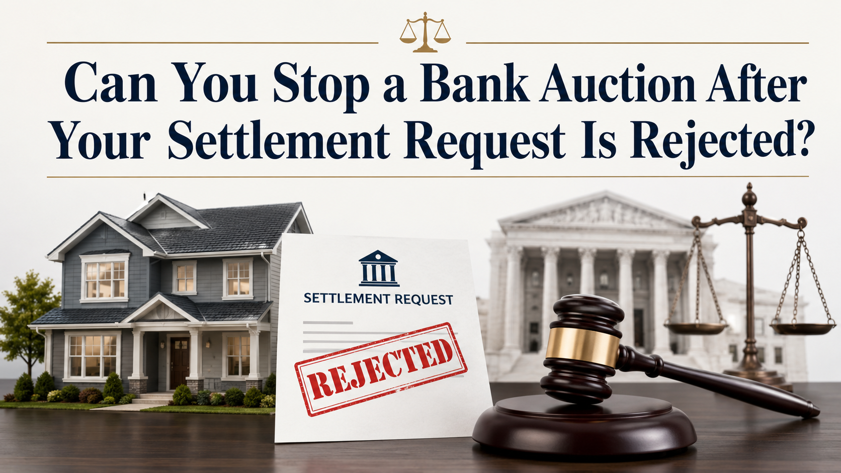 Can You Stop a Bank Auction After Your Settlement Request Is Rejected?