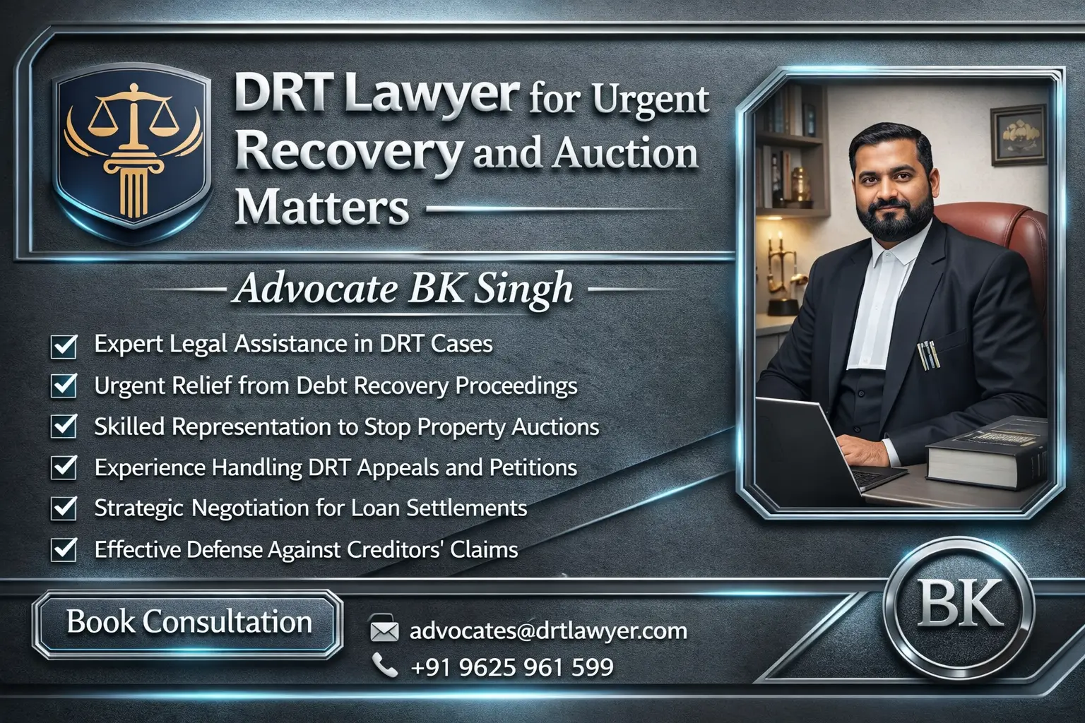 DRT lawyer for urgent recovery and auction matters