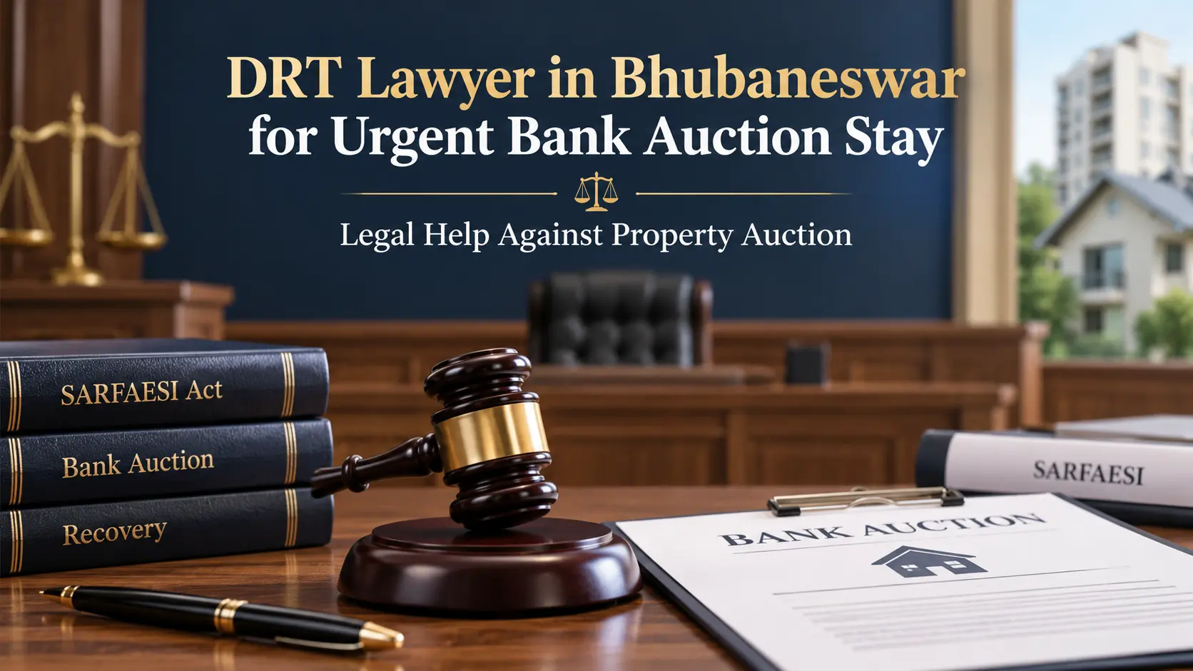 DRT Lawyer in Bhubaneswar for Urgent Bank Auction Stay Legal Help Against Property Auction