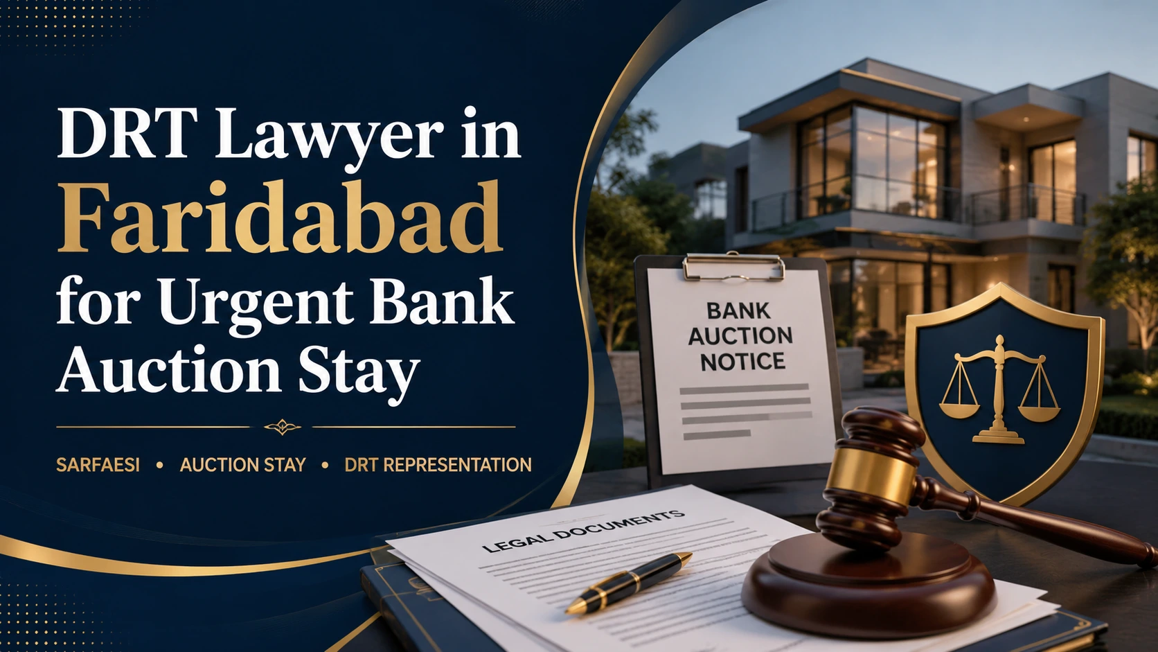 DRT Lawyer in Faridabad for Urgent Bank Auction Stay