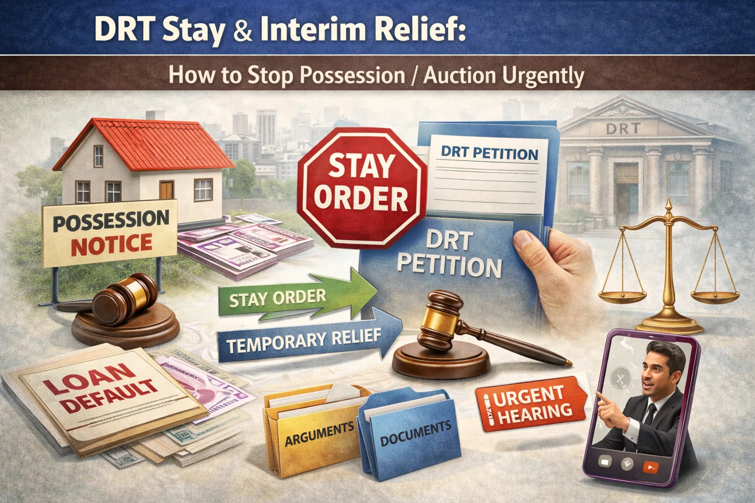 DRT Stay & Interim Relief: How to Stop Possession / Auction Urgently