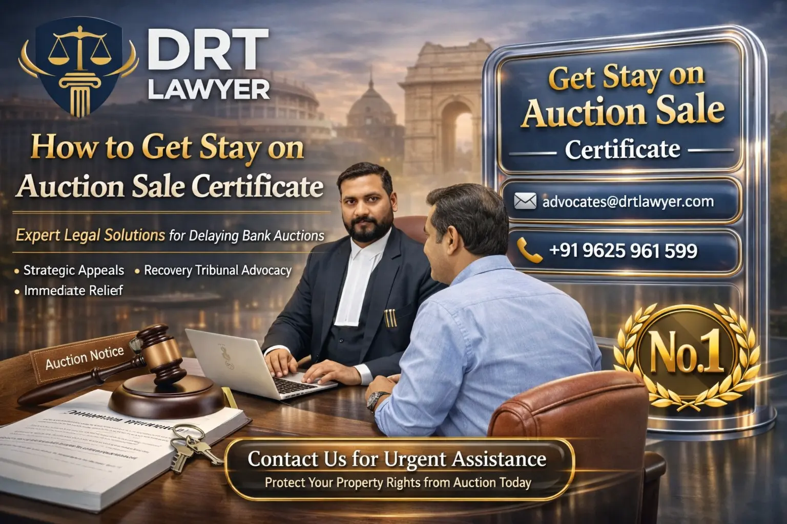 How to Get Stay on Auction Sale Certificate in India | DRT Lawyer Guide
