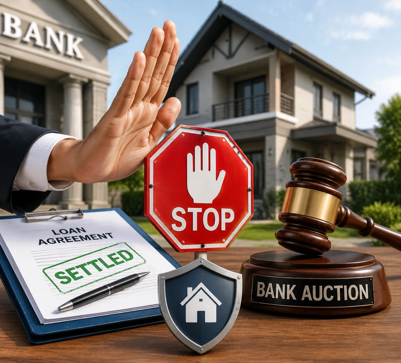 how to stop bank auction of property