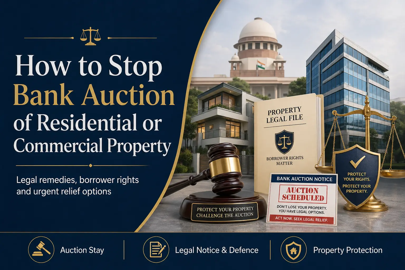 How to Stop Bank Auction of Residential or Commercial Property