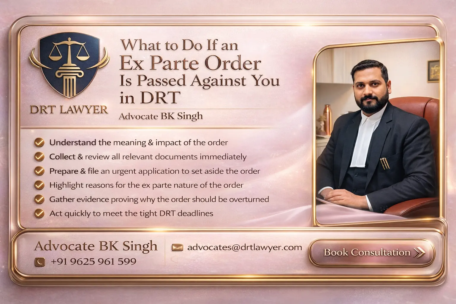 What to Do If an Ex Parte Order Is Passed Against You in DRT